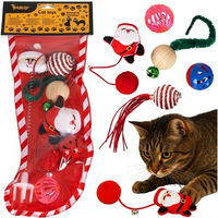Produktbild von PURLOV Katzenspielzeug Set für Kitten 6-teilig mit Bällen Federn und Glöckchen in Bunt