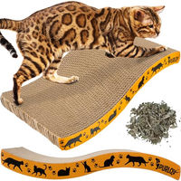 Produktbild von Purlov Kratzpappe Lounge-Bett für Katzen aus recycelbarem Material Braun 22/47 cm
