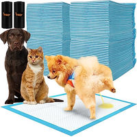Produktbild von Purlov Trainingsunterlagen für Hunde 100 Stück 60 x 40 cm mit 2 Beuteln zur Inkontinenzpflege für Welpen und Hunde - 100 x 60 g