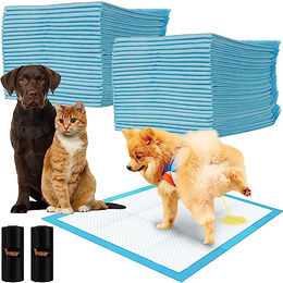 Purlov Trainingsunterlagen für Hunde und Welpen 60 x 60 cm 50 Stück mit 2 Beuteln - 50 x 60 cm – Bild 1 von 9