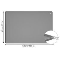 Produktbild von Purlov XL Silikonmatte für Haustiere in Grau 60 x 40 cm