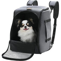 Produktbild von Purpurra 3-in-1 Tiertransporttasche als Haustierrucksack und Autobett für kleine Hunde und Katzen bis 6 kg