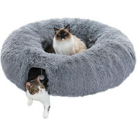Produktbild von Purpurra Agility-Tunnel Plüsch Tunnel Donut für Katzen Indoor 108 x 87 x 25 cm