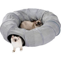 Produktbild von Purpurra Katzentunnel mit Plüschmatte und Ball für Katzen aller Altersstufen Ø 90 cm