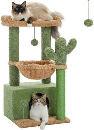 Purpurra Kratzbaum Kaktus für Katzen mit Hängematte und Spielball 83cm – Bild 1 von 3