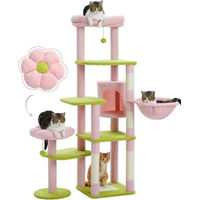 Produktbild von Purpurra Kratzbaum Katzenturm mit Hängematte und Höhle für Katzen 150cm