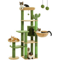 Produktbild von Purpurra Kratzbaum Katzenturm mit Hängematte und Höhle für Katzen 150cm