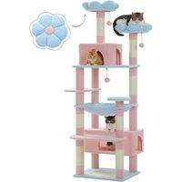 Produktbild von Purpurra Kratzbaum Katzenturm mit Hängematte und Katzenhöhle aus Sisal für Katzen
