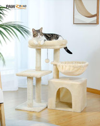 Purpurra Kratzbaum klein mit umwandelbarer Bodenplatte Beige 72 cm – Bild 1 von 1