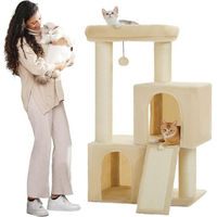 Produktbild von Purpurra Kratzbaum XXL mit extra dicken Stämmen aus Sisal für große Katzen in Beige