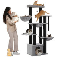 Produktbild von Purpurra XXL Kratzbaum für Katzen mit extra dicken Sisal-Stämmen 114/170 cm