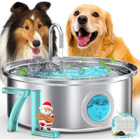 Produktbild von PurpurRain Trinkbrunnen aus Edelstahl für Katzen und Hunde in Lila und Silber - 7 l