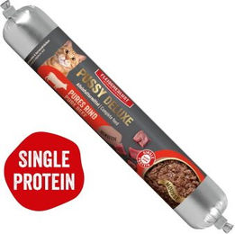 Pussy Deluxe Sensitiv Alleinfutter Wurst für Katzen mit Rind 12x100g – Bild 1 von 2