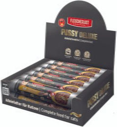 Pussy Deluxe Sensitiv Katzen Alleinfutter Wurst Huhn Mousse 12x100g – Bild 1 von 2