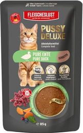 Pussy Deluxe Sensitiv Pure Ente Katzen Nassfutter Paté Getreidefrei 10x85g – Bild 1 von 1
