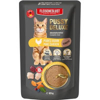 Produktbild von Pussy Deluxe Sensitiv Pures Huhn Nassfutter für Katzen Alleinfutter Paté getreidefrei 10x85g
