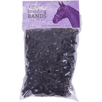 Produktbild von Q-essentials Breite Gummibänder für Pferde zum Flechten aus Kautschuk Schwarz - 50 g