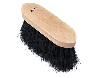 Q-essentials Bürste für Pferde mit Holzgriff in Schwarz – Bild 1 von 2