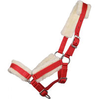 Produktbild von Q-essentials Fohlenhalfter aus Nylon mit Fell in Rot
