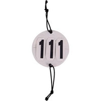 Produktbild von Q-essentials Prim Nummernhalter Reiten aus Gummi Weiß 2er Pack