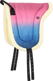 QHP Bareback Pad Rosalynn, Rosa/blau - Warmblut – Bild 1 von 4