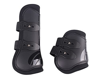 Produktbild von QHP Gamaschen-Set vorne und hinten Polyurethan mit Neoprenfutter