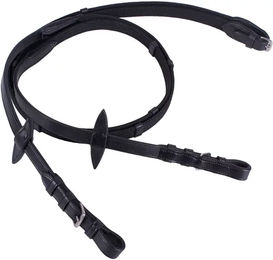 Produktbild von QHP Gurtzügel mit Lederstegen braun und schwarz