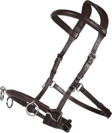 Produktbild von QHP Kappzaum Leder Größe Kaltblut braun