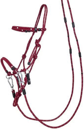 Produktbild von QHP Knotenhalfter-Set Multifunktion Warmblut Extra Bordeauxrot