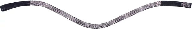 QHP Leder Stirnband Verbena schwarz mit Strasssteinen – Bild 1 von 3