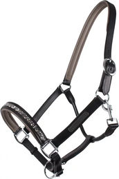 QHP Lederhalfter Lupine mit Strass-Steinen – Bild 1 von 4