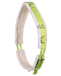 Produktbild von QHP Longiergurt Ontario verstellbar mit Kunstfell