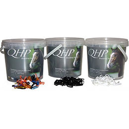 Produktbild von QHP Mähnengummi im Eimer - 1800 Stk.