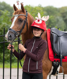 Produktbild von QHP ReithelmÜberzug Weihnachten