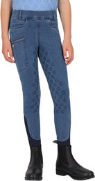 Produktbild von QHP Reitleggings Rosalynn Junior Vollbesatz Denim