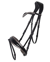 Produktbild von QHP Schwedische Trense Lupine Leder mit Strass-Splittern