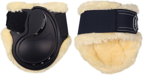 Produktbild von QHP Streichkappen Tario mit Kunstfellfutter und Klettverschluss