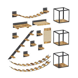 Produktbild von QLS Katzen-Kletterwand Set XXL Loft-Industrial Stil