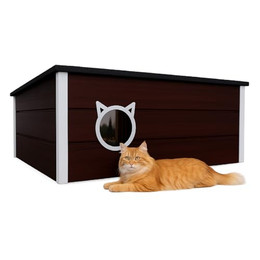 Produktbild von QLS Katzenhaus Isoliert aus Holz 73×52×38