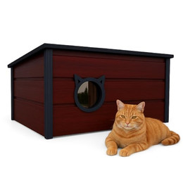 Produktbild von QLS Katzenhaus Isoliert aus Holz 73×52×38