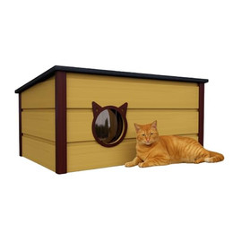 Produktbild von QLS Katzenhaus Isoliert aus Holz 73×52×38