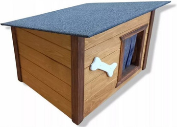 Produktbild von QLS Tierhaus aus Holz Hundehütte 67x52 cm