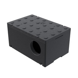 Produktbild von QLS Wetterfestes Katzenhaus aus Styropor 60x40 cm Schwarz