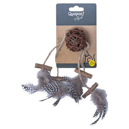 Produktbild von Quapas! Katzenspielzeug Rattanball mit Stöckchen