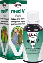 Produktbild von Quiko Med V Liquid mit Oregano-Öl für Ziervögel - 30 ml