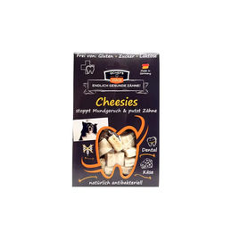 Produktbild von QChefs Cheesies Zahnpflege-Snack für Welpen glutenfrei laktosefrei und zuckerfrei 65g