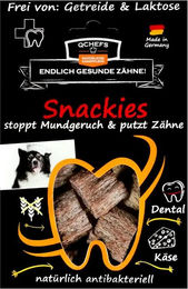 QChefs Snackies Zahnpflege-Snack getreidefrei hypoallergen laktosefrei und zuckerfrei – Bild 1 von 4