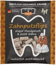 QChefs Zahnputzflips Zahnpflege-Snack mit Milchprotein für alle Altersstufen – Bild 1 von 4
