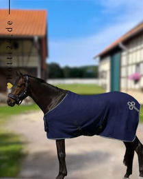 Produktbild von QHP Abschwitzdecke mit Ornament in Navy Blau