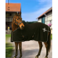 Produktbild von QHP Abschwitzdecke mit Ornament in Schwarz und Silber